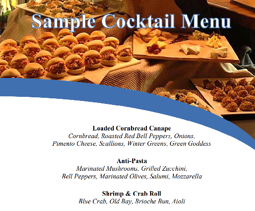 sample menu - cocktail